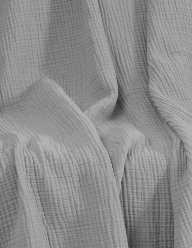 Plaid bordé uni gaze de coton LOFT