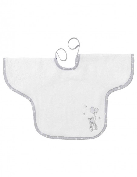 Bavoir Bébé à Manche BABY SOFT OURS Coton Peigné, Bavoirs