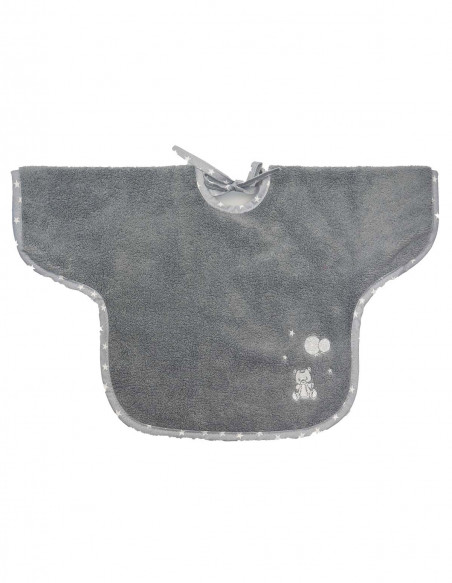 Bavoir Bébé à Manche BABY SOFT OURS Coton Peigné, Bavoirs