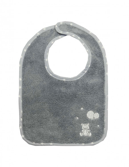 Lot de 2 bavoirs en coton peigné BABY SOFT OURS