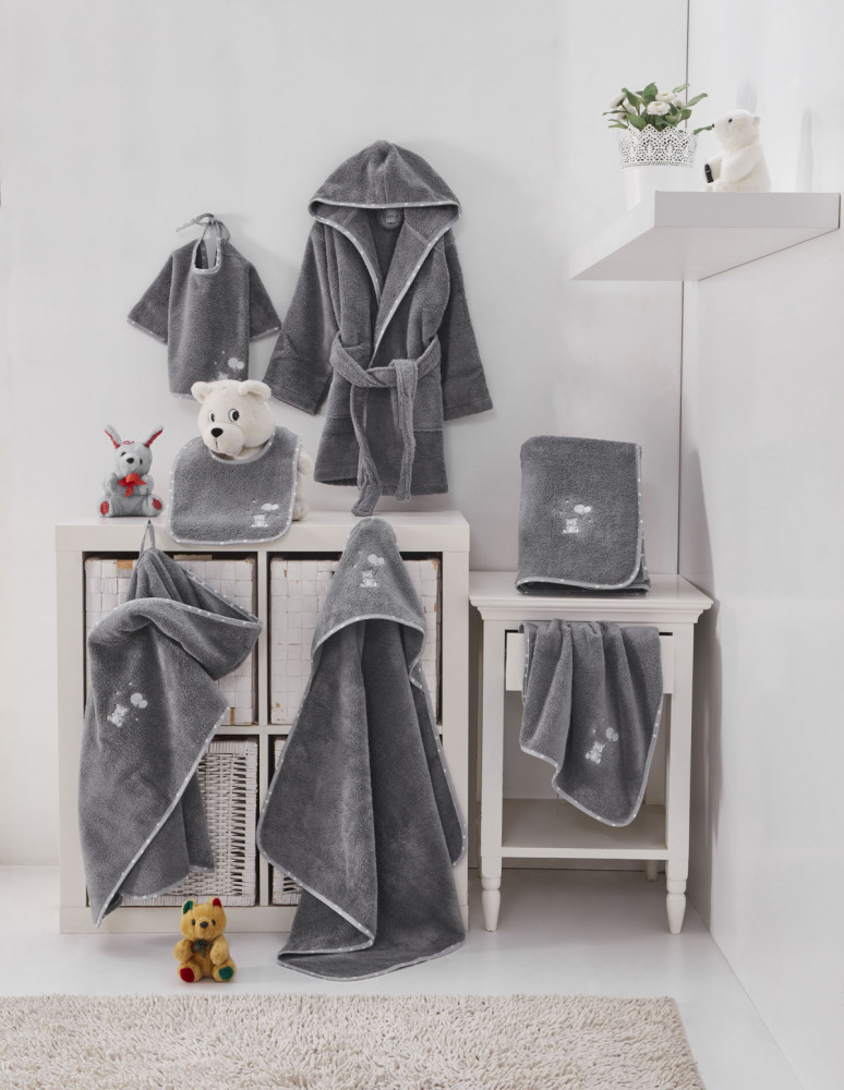 Poncho de Bain Enfant BABY SOFT OURS Coton Peigné, Ponchos