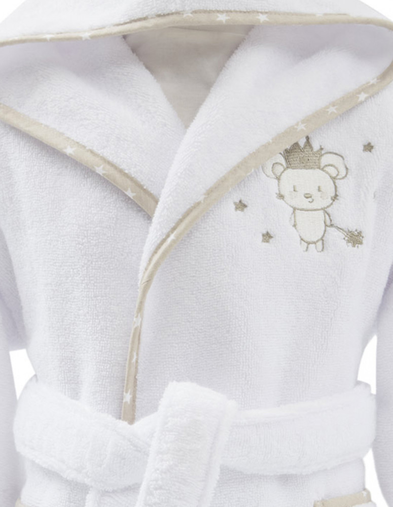 Peignoir Enfant 450gr/m² BABY SOFT MOUSE STICK Coton Peigné, Peignoirs