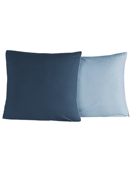 Lot de 2 taies d'oreiller bicolores en percale de coton DOZMARY