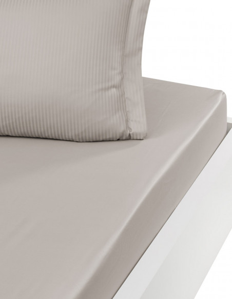 Drap housse Satin de Coton 120 fils/cm² Uni VERSAILLES, Draps housse