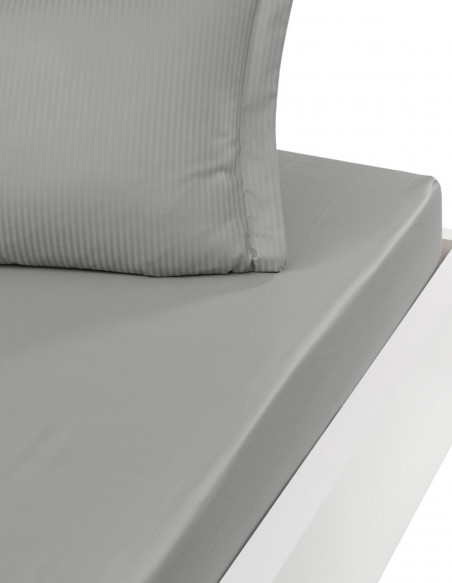 Drap housse Satin de Coton 120 fils/cm² Uni VERSAILLES, Draps housse