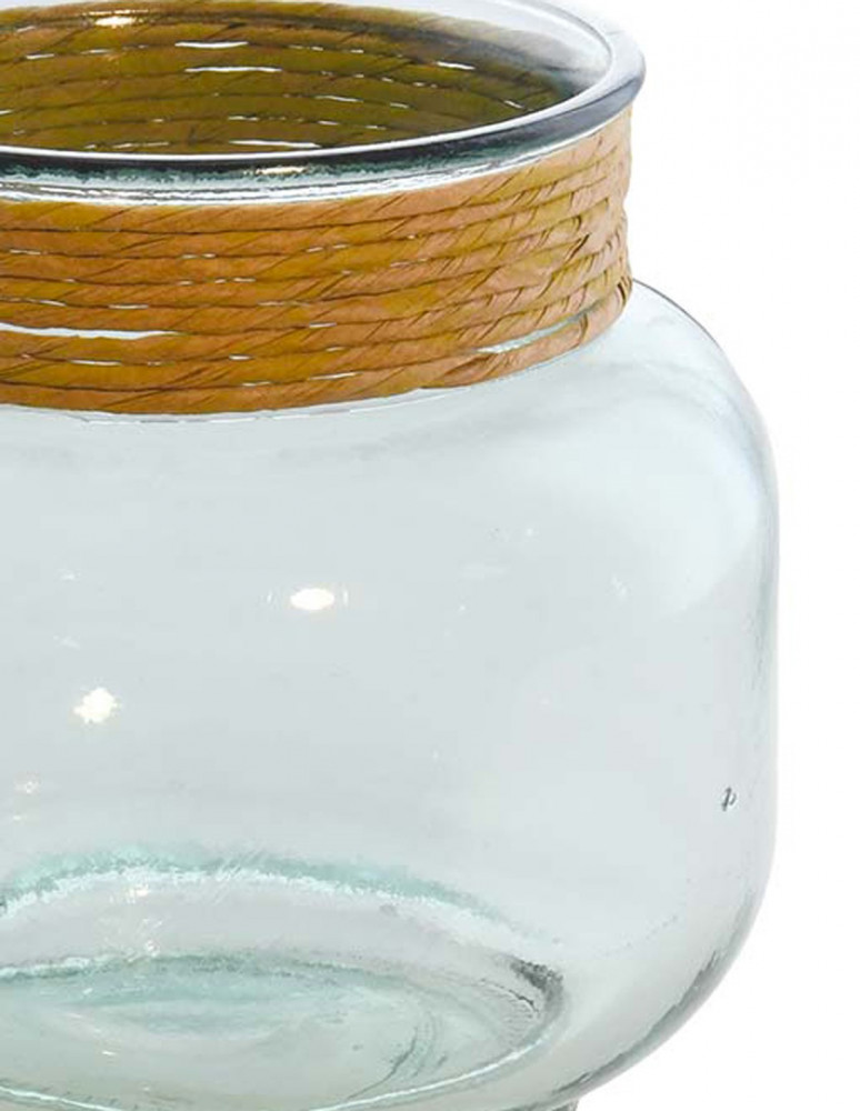 Photophore décoratif raffia PEROUGES