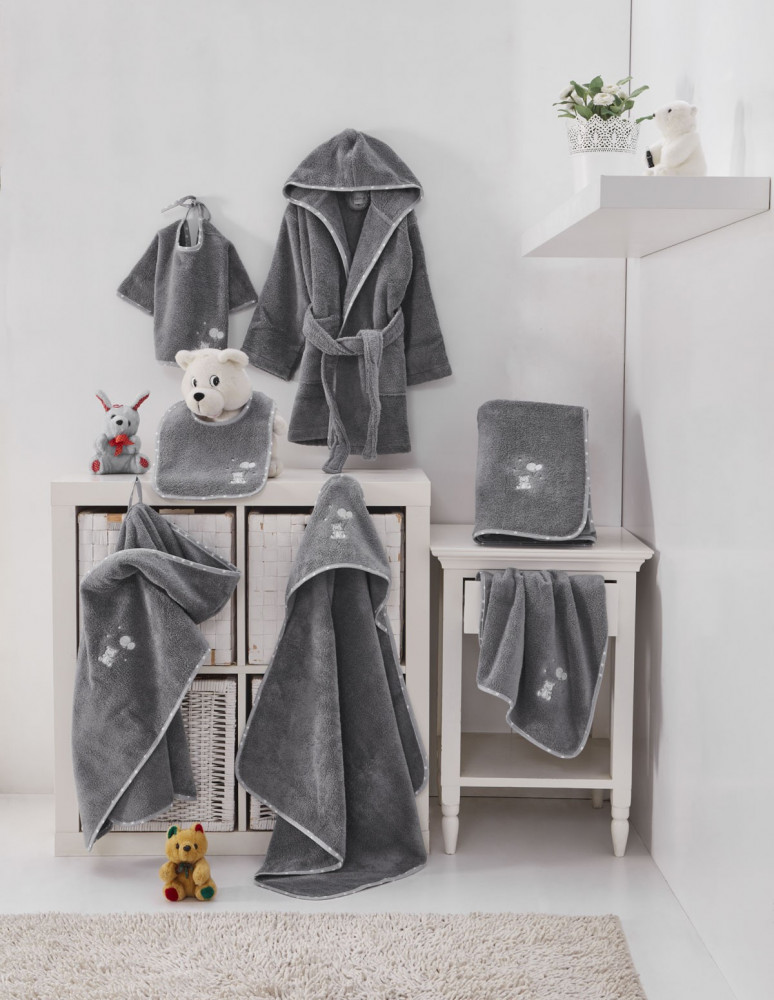 Cape de Bain Enfant BABY SOFT OURS Coton Peigné, Capes de bain