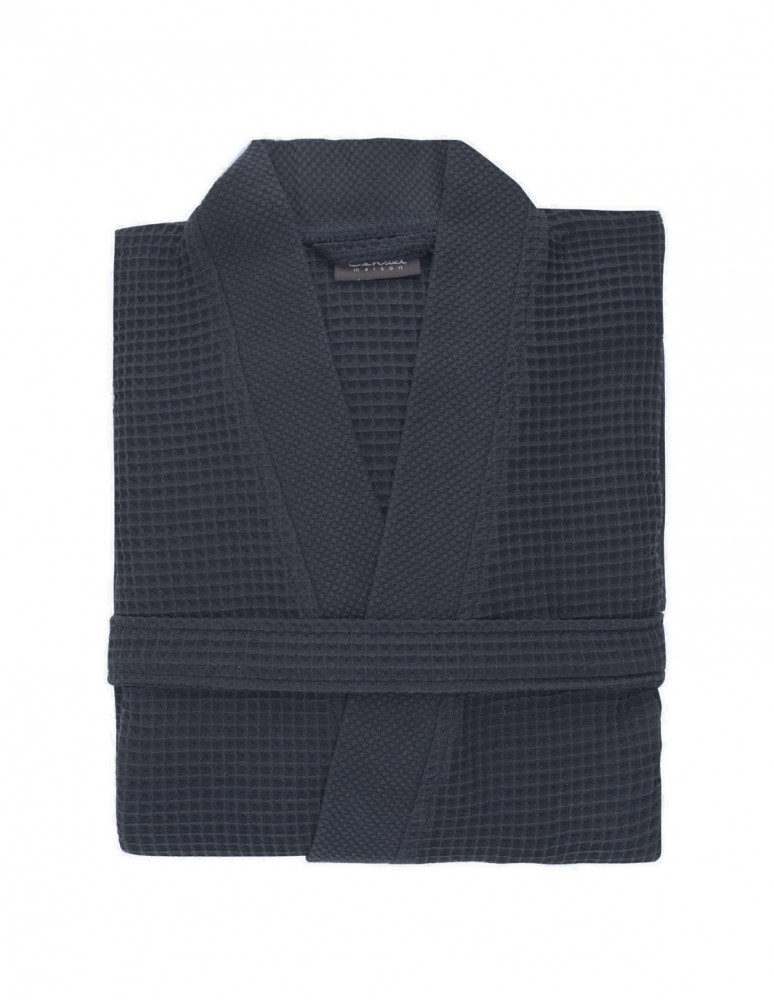 Peignoir court nid d'abeille col piqué de coton 210gr/m² SPA, Peign...