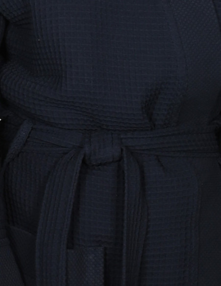 Peignoir court nid d'abeille col piqué de coton 210gr/m² SPA, Peign...