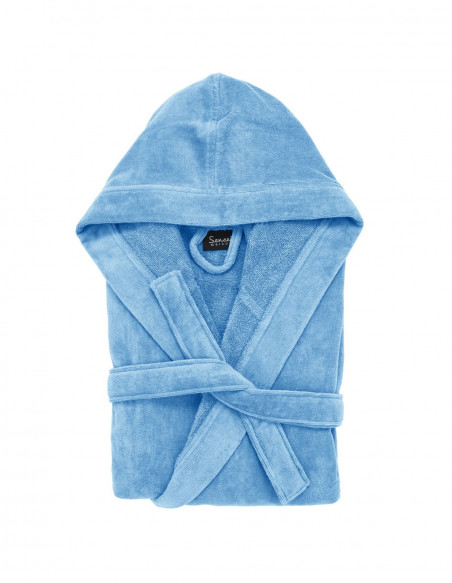 Peignoir Capuche Velours Uni CONSTANT, Peignoirs de bain