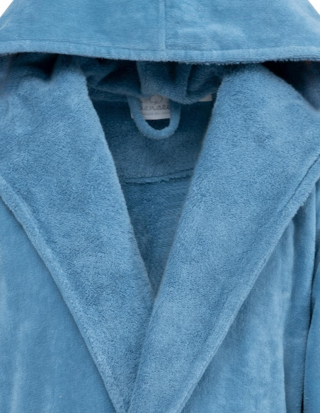 Peignoir Capuche Velours Uni CONSTANCE, Peignoirs de bain