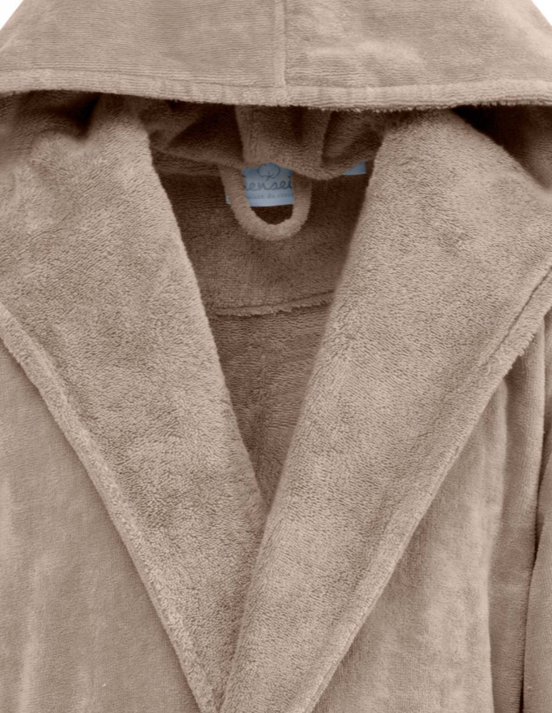 Peignoir Capuche Velours Uni CONSTANCE, Peignoirs de bain