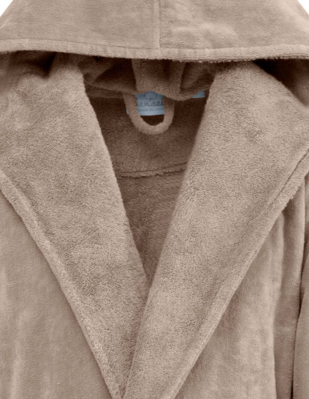 Peignoir Capuche Velours Uni CONSTANCE, Peignoirs de bain