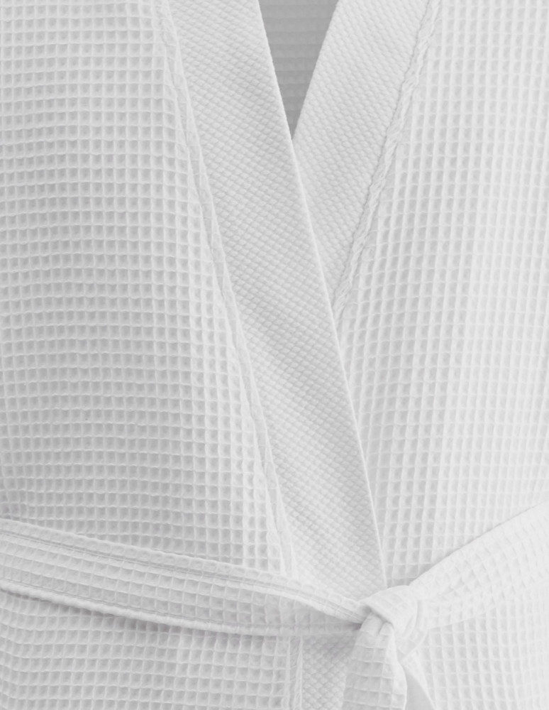 Peignoir long nid d'abeille col piqué de coton 210gr/m² SPA, Peigno...