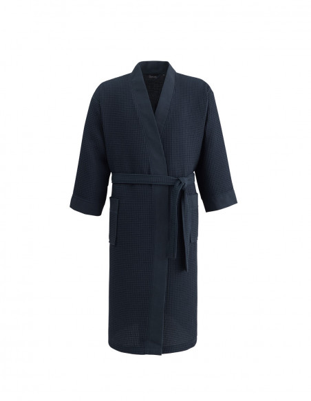 Peignoir long nid d'abeille col piqué de coton 210gr/m² SPA, Peigno...