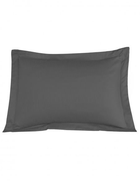 Lot de 2 Taies d'oreiller Rayées Satin de Coton 120 fils/cm² VERSAI...