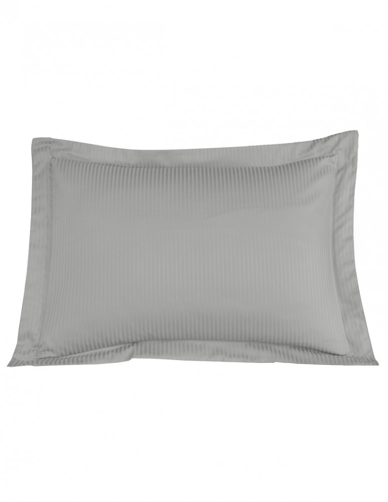 Lot de 2 Taies d'oreiller Rayées Satin de Coton 120 fils/cm² VERSAI...