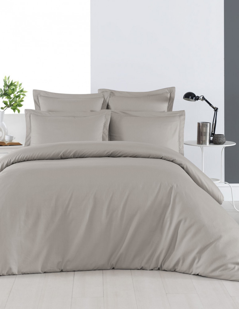 Lot de 2 Taies d'oreiller Rayées Satin de Coton 120 fils/cm² VERSAI...