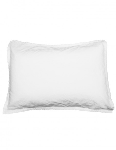 Lot de 2 Taies d'Oreiller en Coton Lavé Biologique ORGANIKA, Taies ...