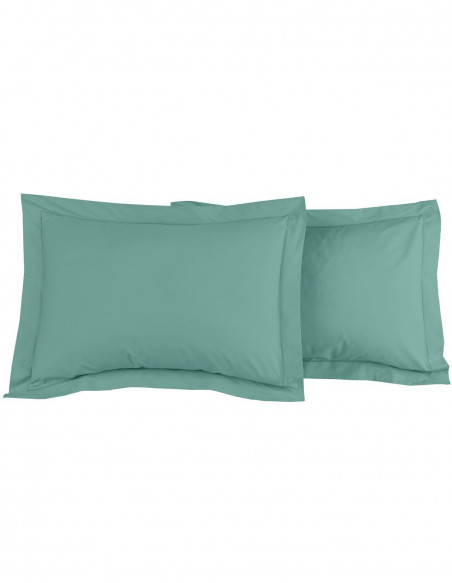 Lot de 2 Taies D'oreiller Unie Percale EASY CARE 80 fils/cm² SENSEI...