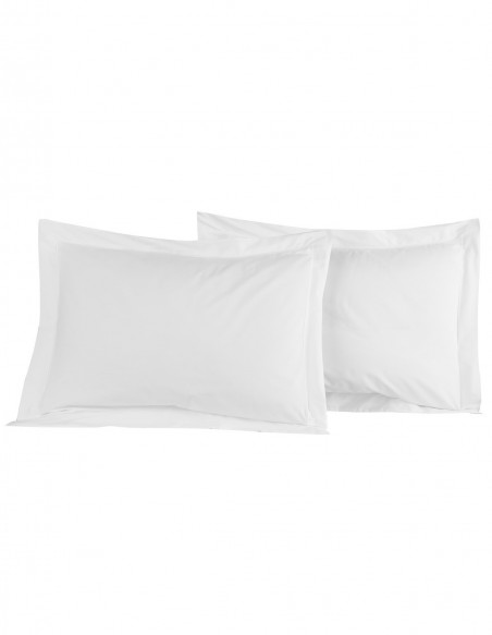 Lot de 2 Taies D'oreiller Unie Percale EASY CARE 80 fils/cm² SENSEI...