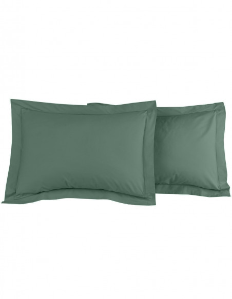 Lot de 2 Taies D'oreiller Unie Percale EASY CARE 80 fils/cm² SENSEI...
