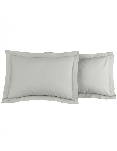 Lot de 2 Taies D'oreiller Unie Percale EASY CARE 80 fils/cm² SENSEI...