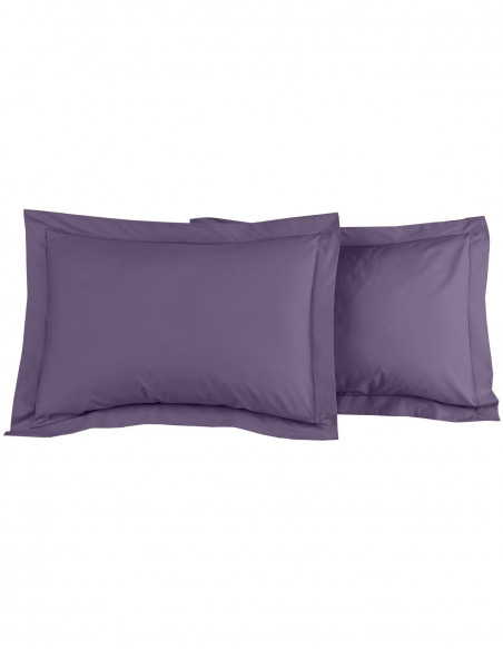 Lot de 2 Taies D'oreiller Unie Percale EASY CARE 80 fils/cm² SENSEI...