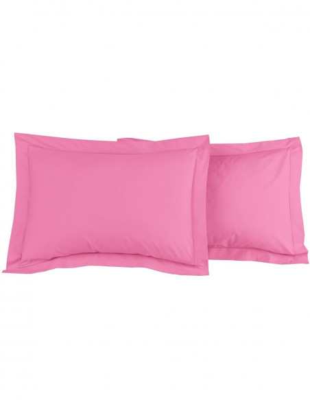 Lot de 2 Taies D'oreiller Unie Percale EASY CARE 80 fils/cm² SENSEI...