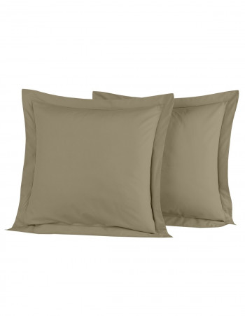 Lot de 2 Taies D'oreiller Unie Percale EASY CARE 80 fils/cm² SENSEI...