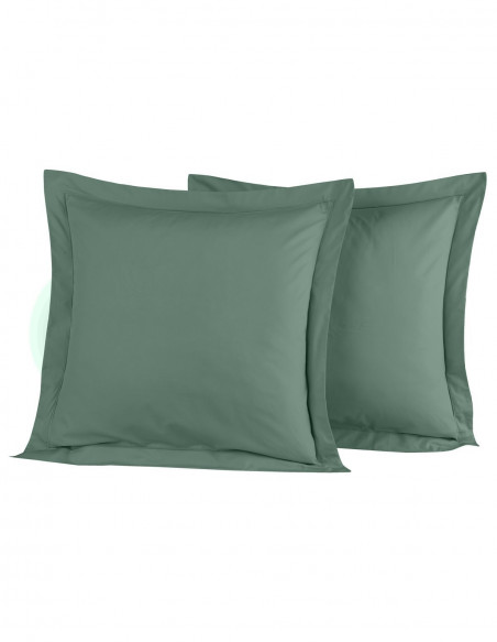 Lot de 2 Taies D'oreiller Unie Percale EASY CARE 80 fils/cm² SENSEI...