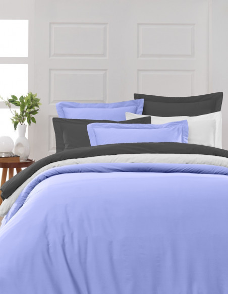 Lot de 2 Taies D'oreiller Unie Percale EASY CARE 80 fils/cm² SENSEI...
