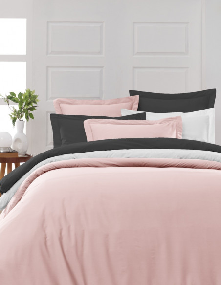 Lot de 2 Taies D'oreiller Unie Percale EASY CARE 80 fils/cm² SENSEI...