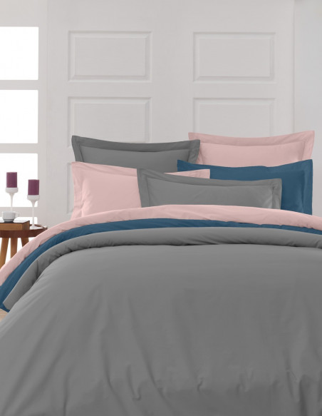 Lot de 2 Taies D'oreiller Unie Percale EASY CARE 80 fils/cm² SENSEI...