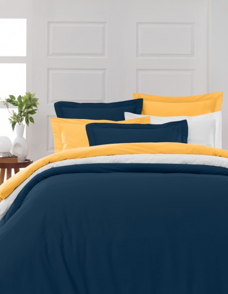 Drap Plat Uni Percale EASY CARE 80 fils/cm² SENSEI SOFT, Draps plats