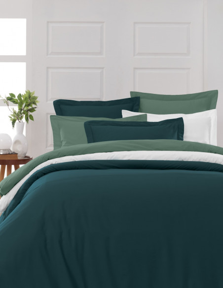 Housse de Couette Unie Percale EASY CARE 80 fils/cm² SENSEI SOFT, H...