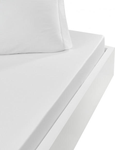 Drap Housse Uni Percale - Grand Bonnet - EASY CARE 80 fils/cm² SENS...