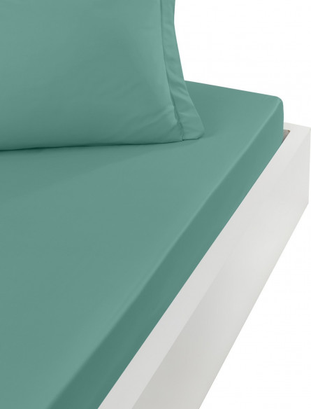 Drap Housse Uni Percale - Grand Bonnet - EASY CARE 80 fils/cm² SENS...