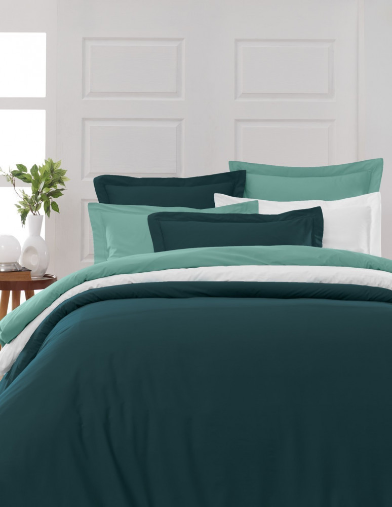 Drap Housse Uni Percale - Grand Bonnet - EASY CARE 80 fils/cm² SENS...