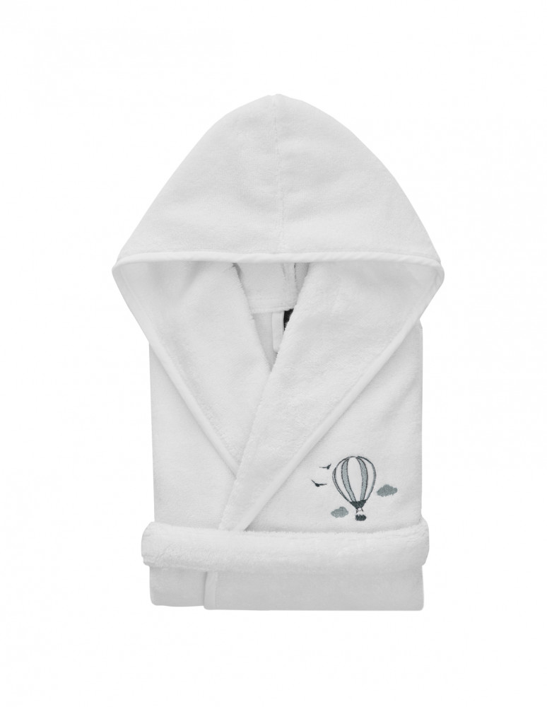 Peignoir enfant en coton peigné Zéro...