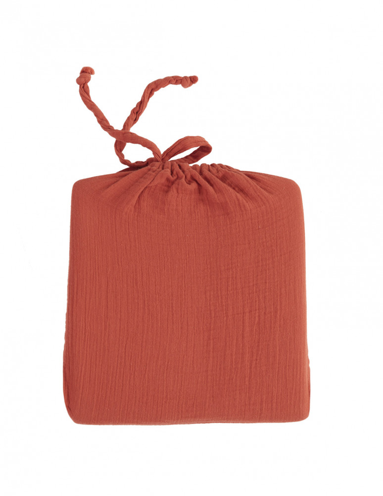 Drap housse en gaze de coton bonnet...