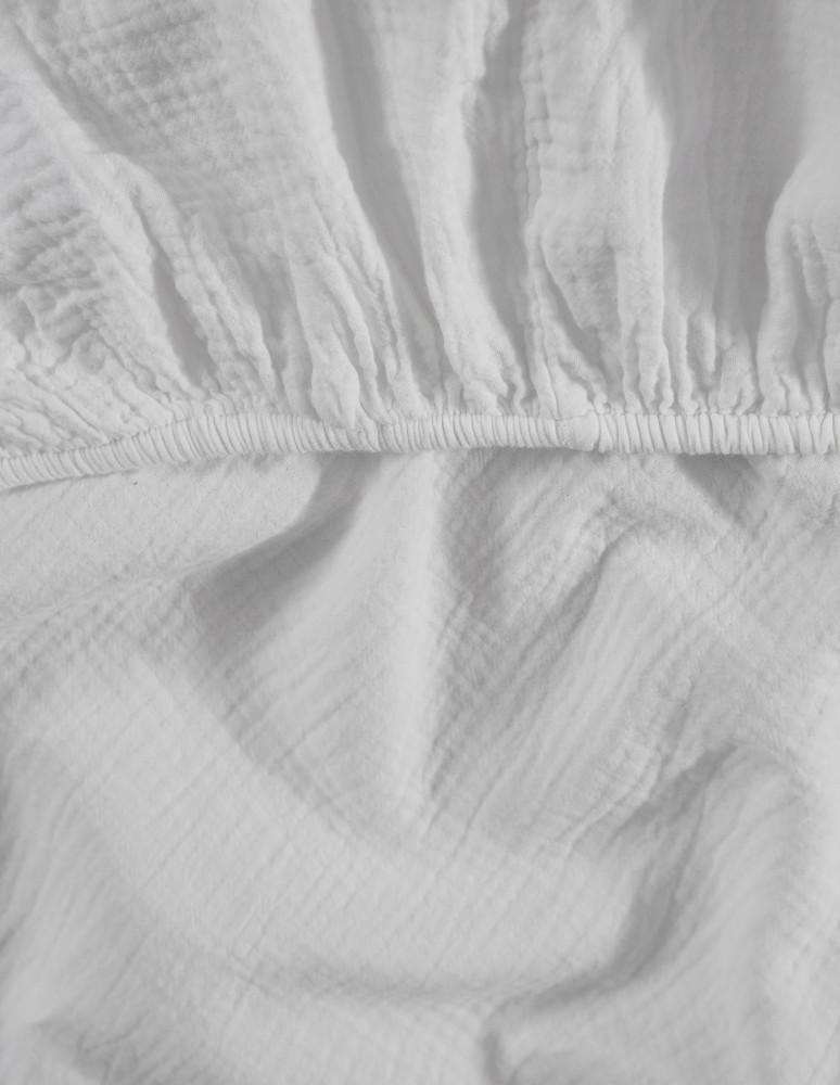 Drap housse en gaze de coton bonnet...