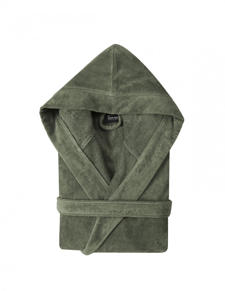 Peignoir à capuche velours CONSTANT