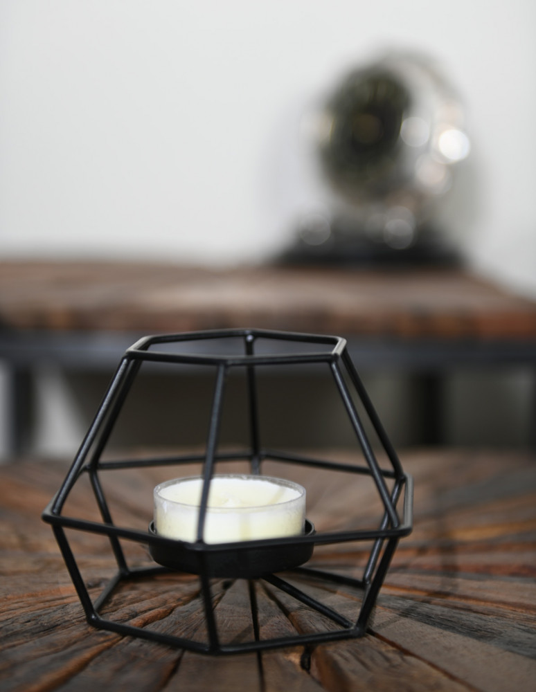 Photophore en métal 10 cm KUNDA BLACK