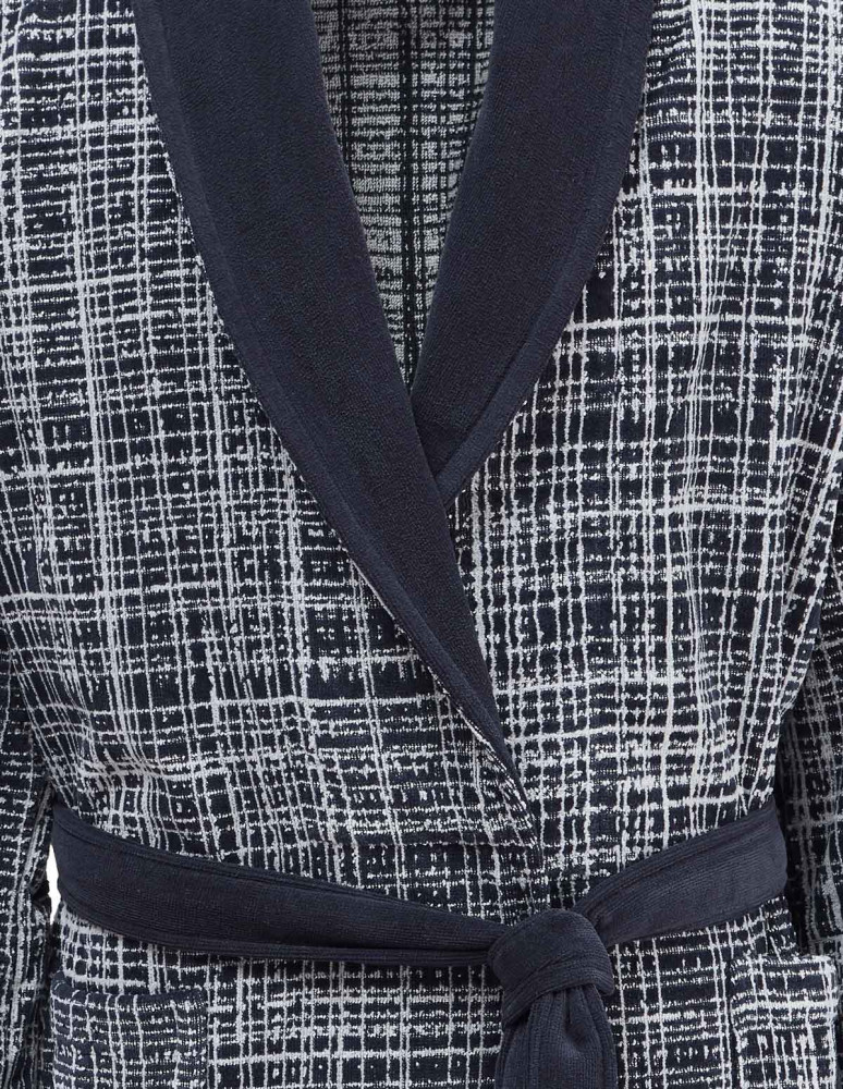 Peignoir col châle velours 420 g/m²...