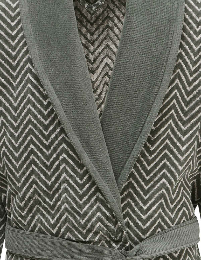 Peignoir col châle velours 420 g/m²...