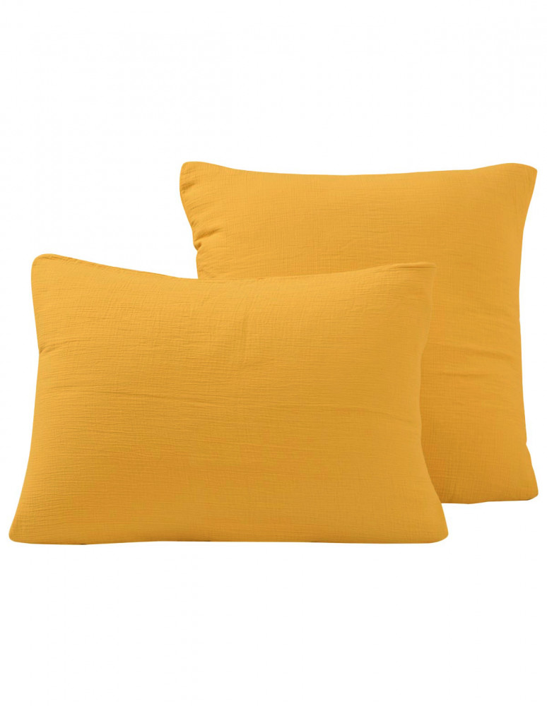 Lot de 2 taies d'oreiller en gaze de...