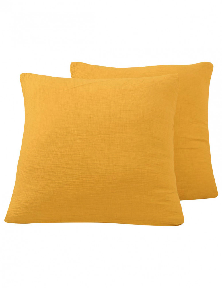 Lot de 2 taies d'oreiller en gaze de...