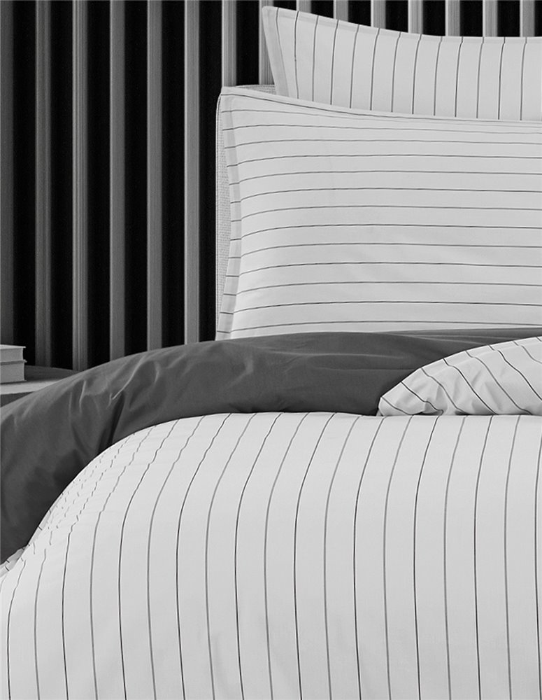 2 taies d'oreillers en percale de coton TOLSTA