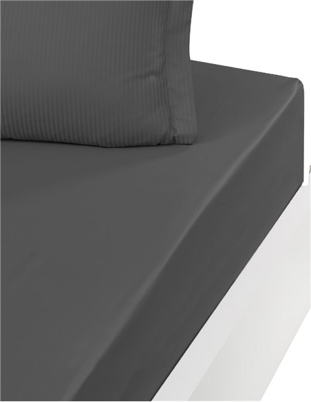 Drap housse uni en satin de coton 120 fils bonnet 40cm VERSAILLES PLUS